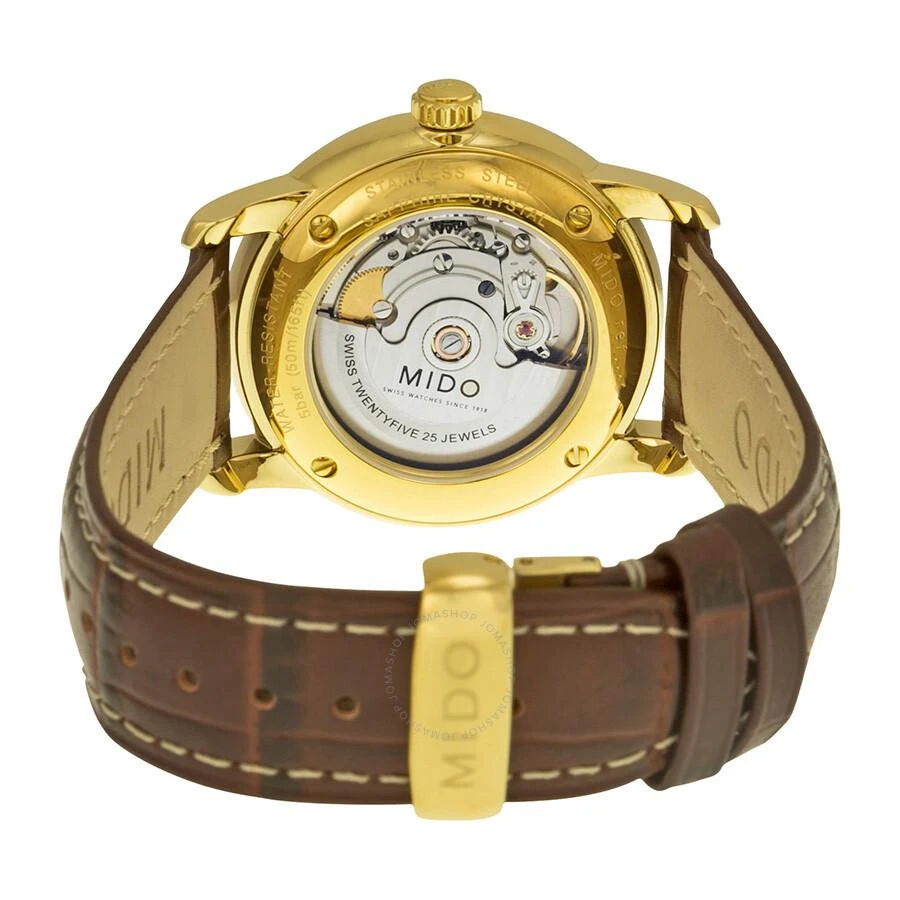MIDO Baroncelli Automatic White Dial Brown Leather Men's Watch M86003268 3