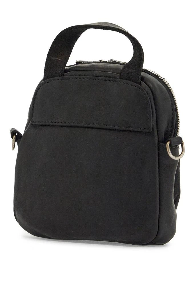 GUIDI mini backpack in black horse leather with handle and straps 2