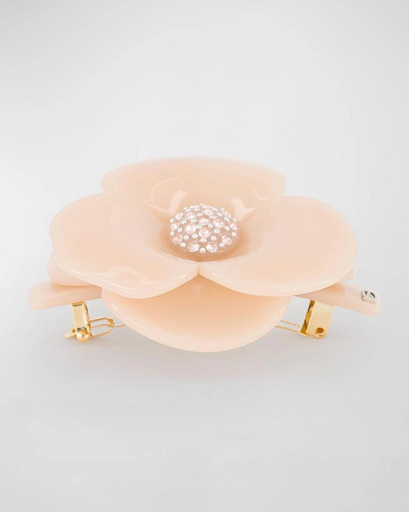 Alexandre de Paris Camelia Flower Crystal Barrette 3