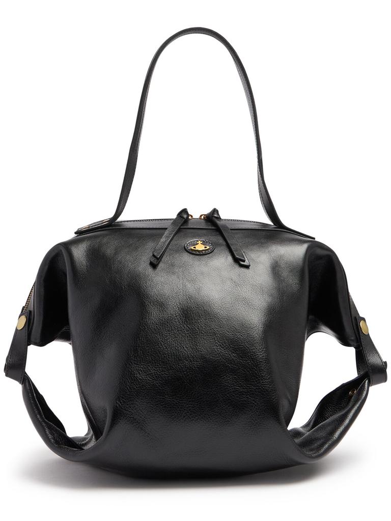 【Vivienne Westwood】Mara Holdall leather tote bag Vivienne Westwood Mara Holdall Leather Tote Bag - Tote Bags
