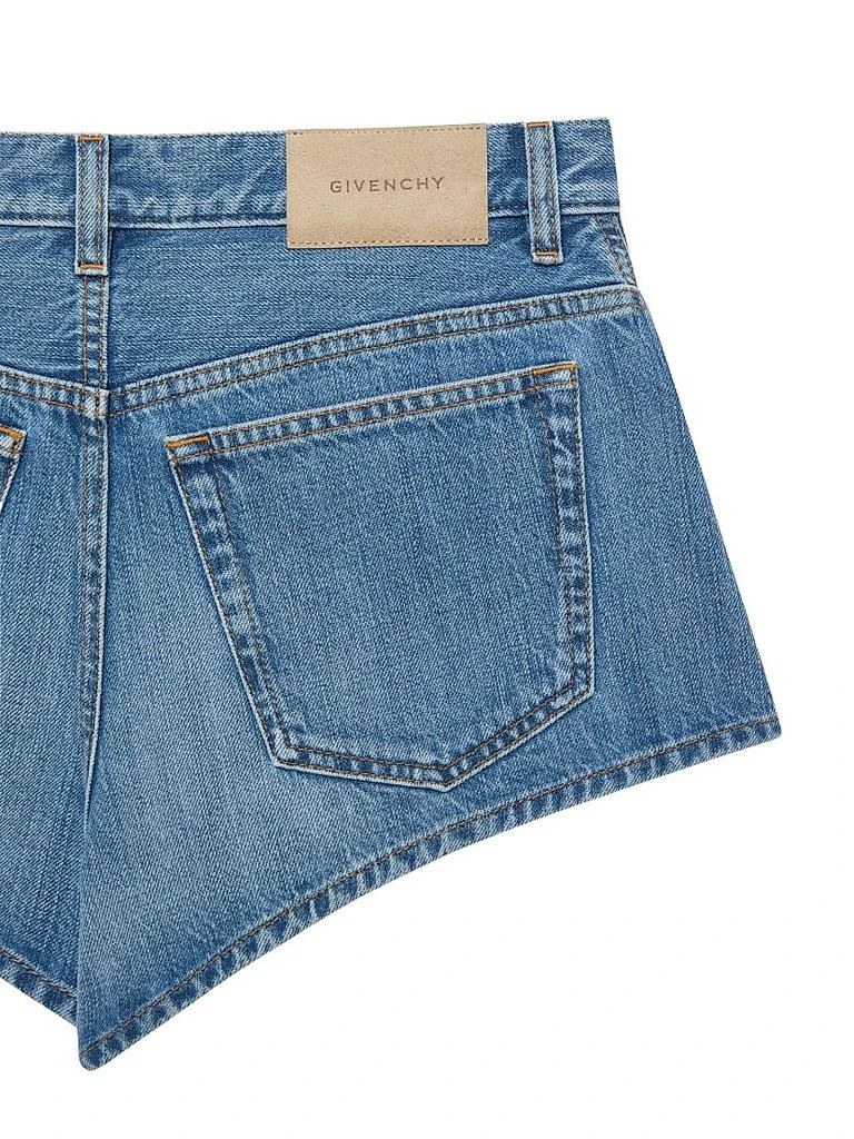 Givenchy Mini Shorts in Washed Denim 5