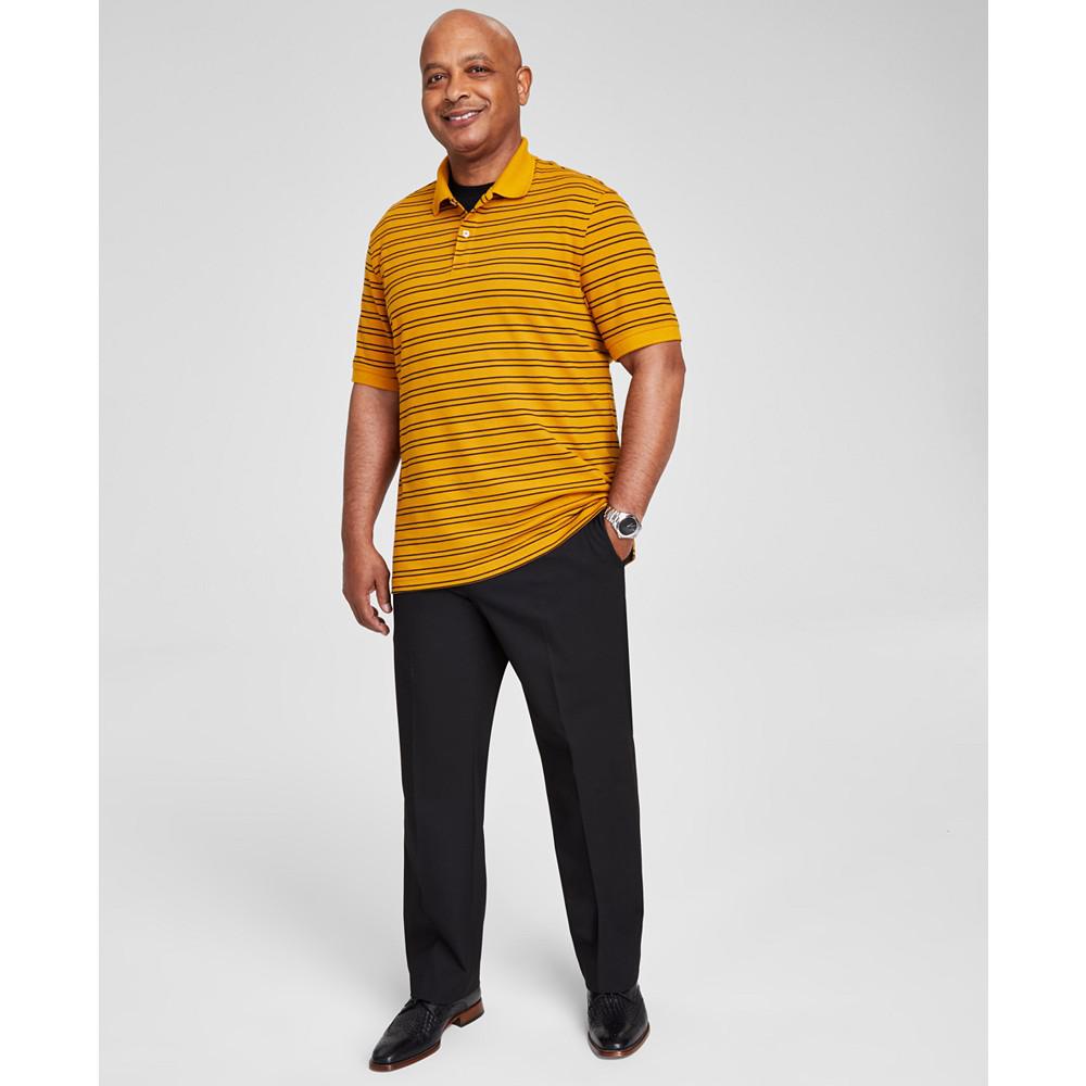 Club Room Men's Striped Short-Sleeve Polo Shirt, Created for Macy's