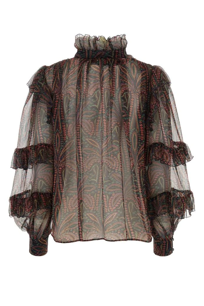 ETRO Printed crepe blouse 2
