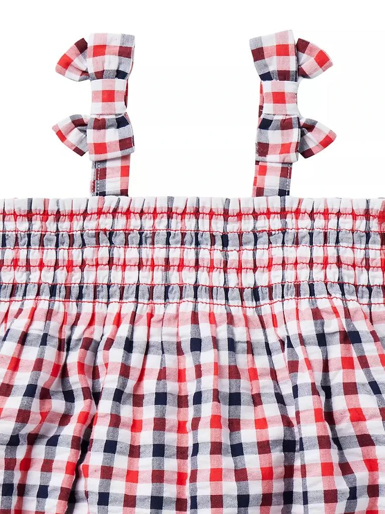 Janie and Jack Baby Girl's Bow Gingham Bubble Romper 3