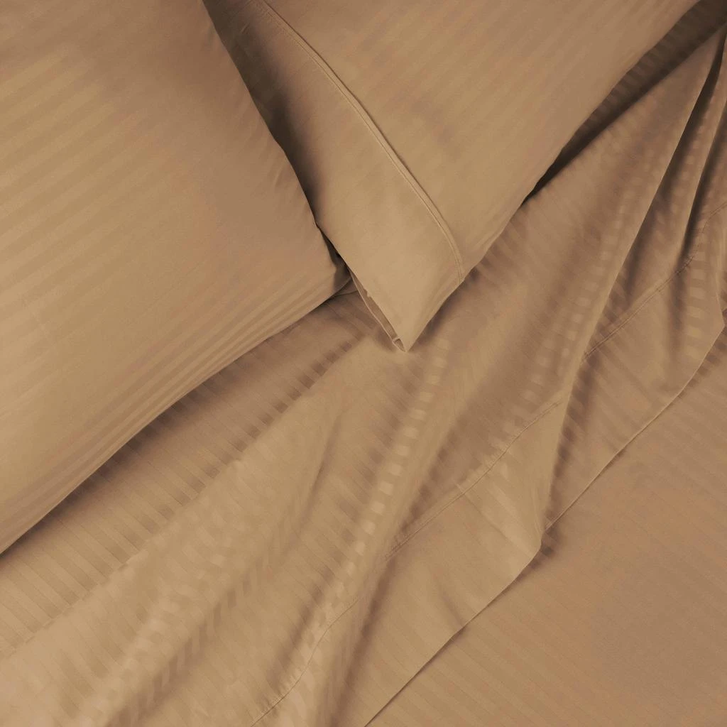 Superior Premium 600 Thread Count Egyptian Cotton Striped Deep Pocket Sheet Set 5