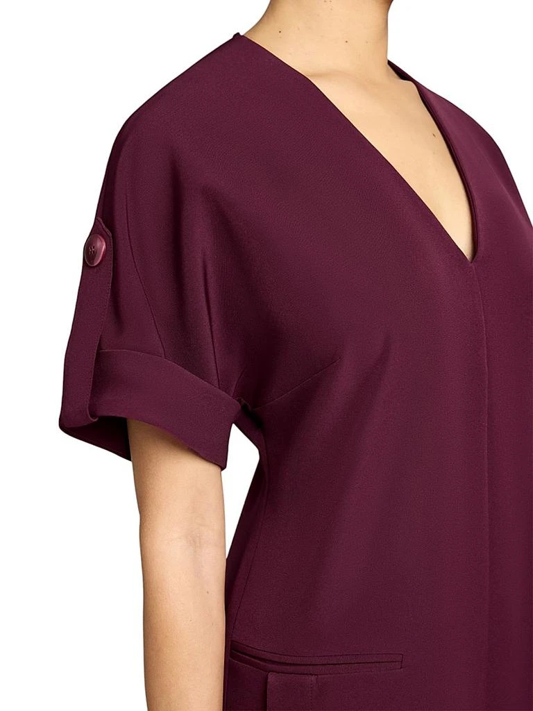 Santorelli Linen-Blend A-Line Button Midi-Dress 5