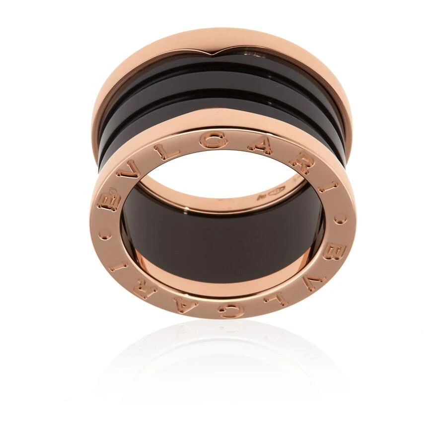 BVLGARI B.Zero1 4-Band 18 kt Rose Gold and Black Ceramic Ring 2