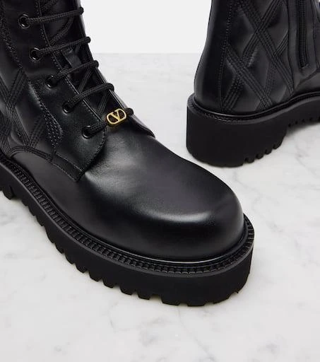 Valentino Quiltie 67 leather combat boots 5