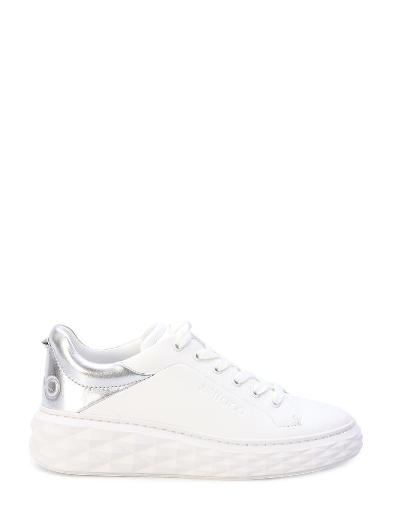 スニーカー Jimmy Choo 'Diamond Maxi F II' sneakers Diamond Maxi F II | White and Black Leather Trainers with