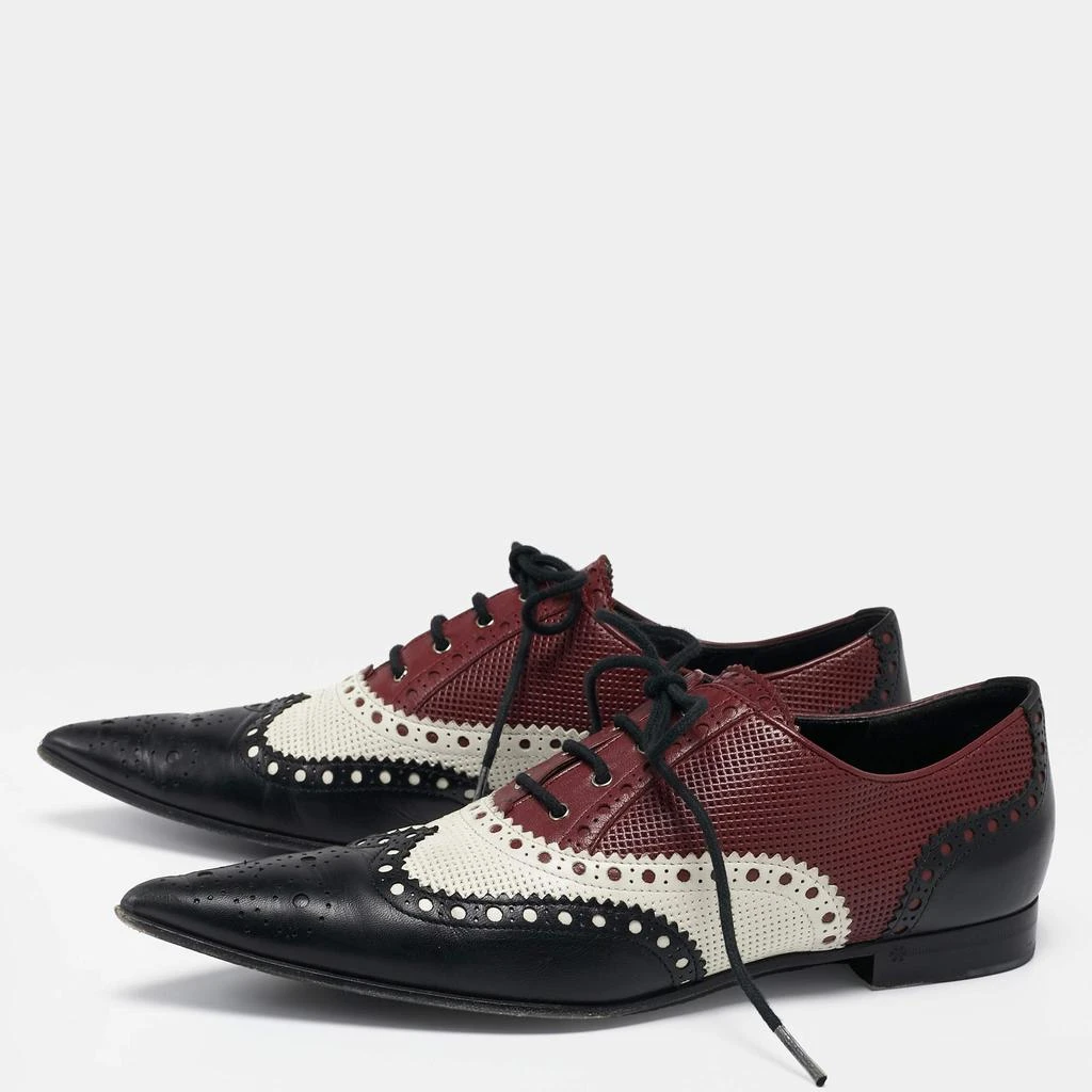 Gucci Gucci Multicolor Leather Pointed Toe Brogue Oxford Size 36 2
