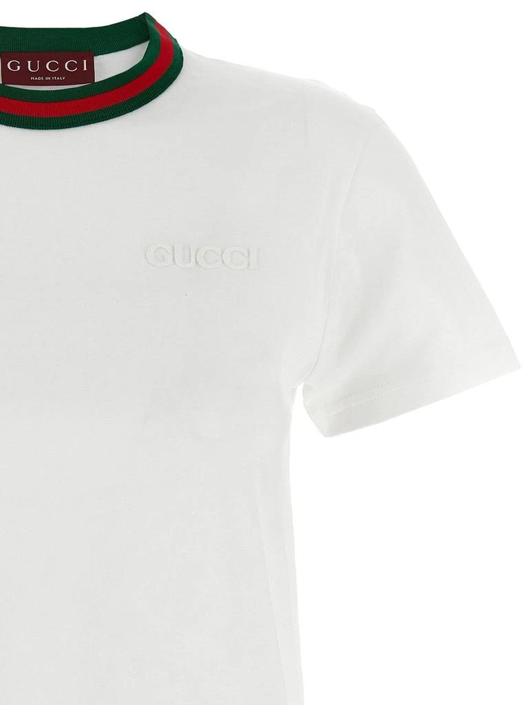 Gucci Gucci Web Detailed Jersey T-Shirt 3
