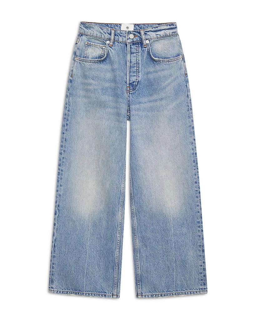 ANINE BING Heath High-Rise Baggy Jeans in Light Wash 7