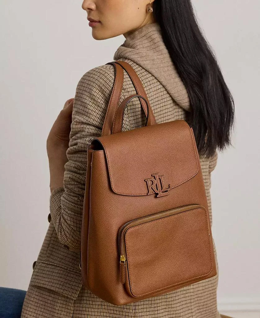 Ralph Lauren Pebbled Leather Medium Cameryn Backpack 1
