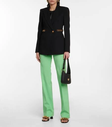 Versace Medusa wool straight pants 2