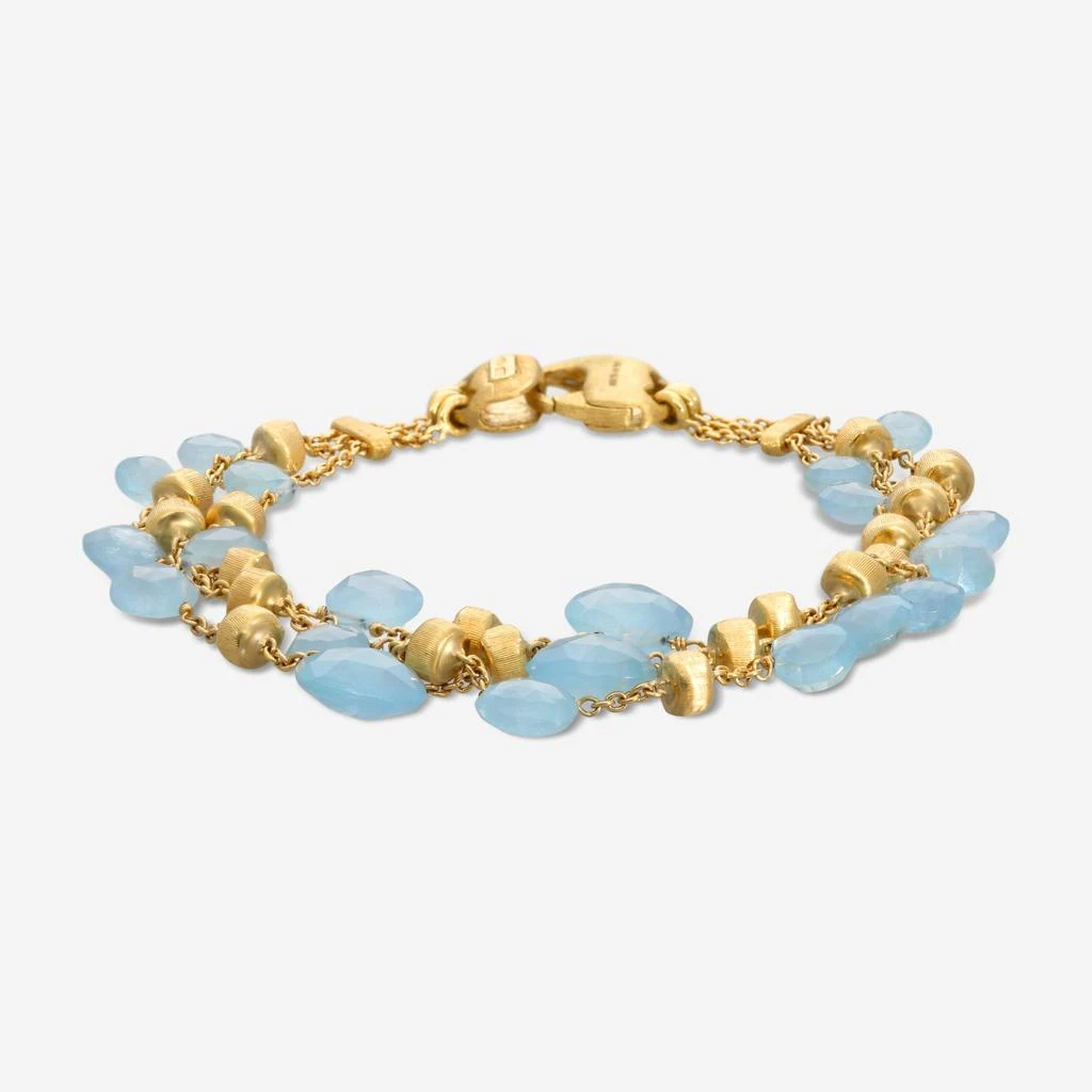 Marco Bicego Marco Bicego Paradise 18K Yellow Gold Aquamarine 3-Strand Bracelet BB2009-AQ01-Y 2