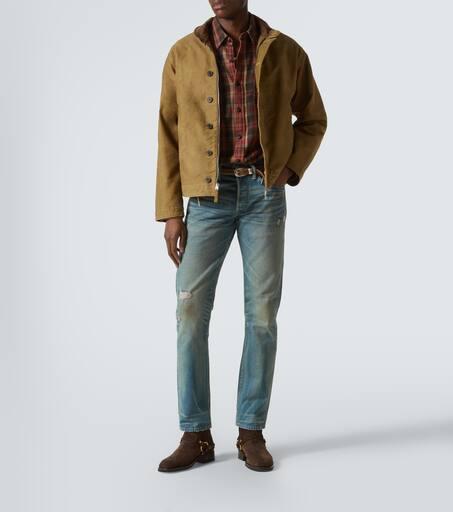 RRL Slim-fit washed selvedge jeans
