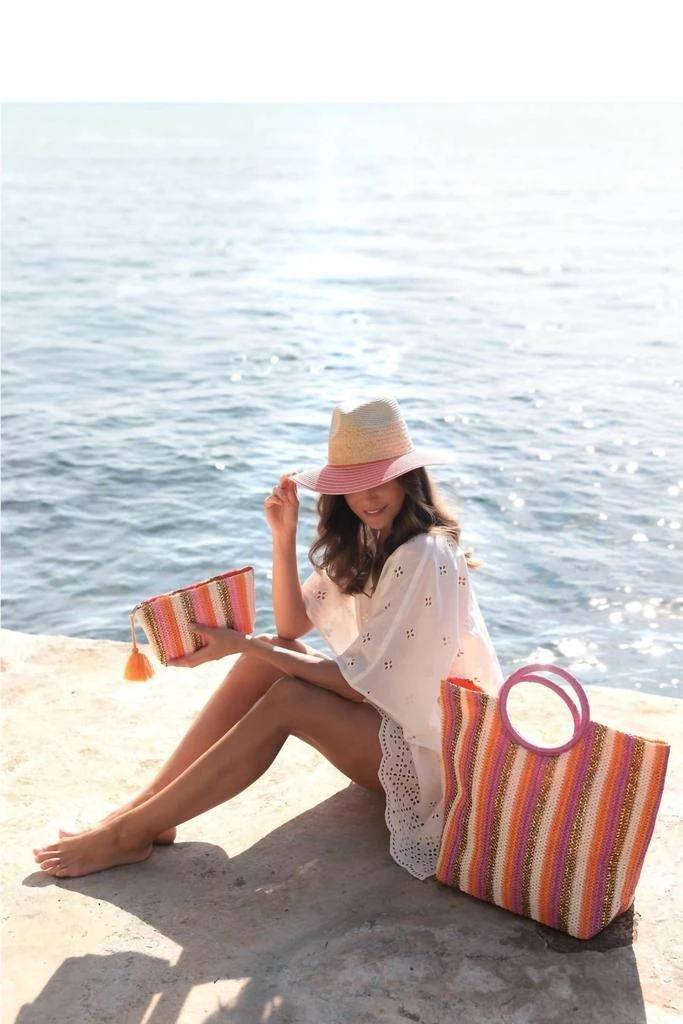 Shiraleah Women's Delilah Oversized Beach Bag In Pink 2