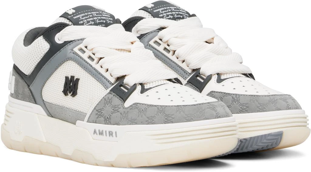 AMIRI White & Gray MA Quad Debossed Nubuck MA-1 Sneakers 4