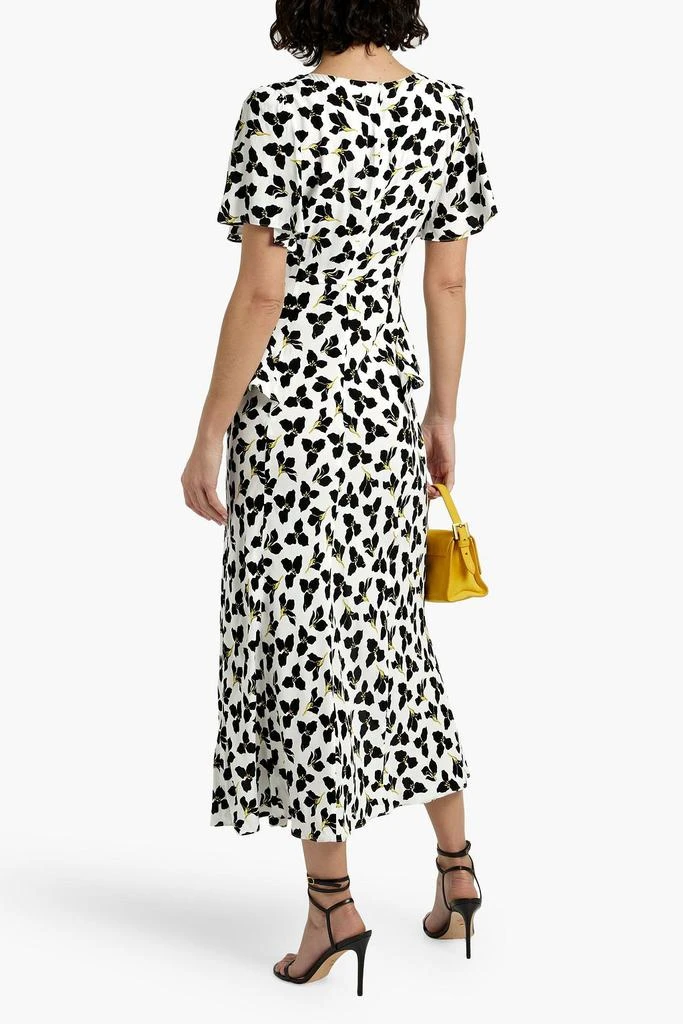 DIANE VON FURSTENBERG Aurora ruffled floral-print crepe midi dress 3