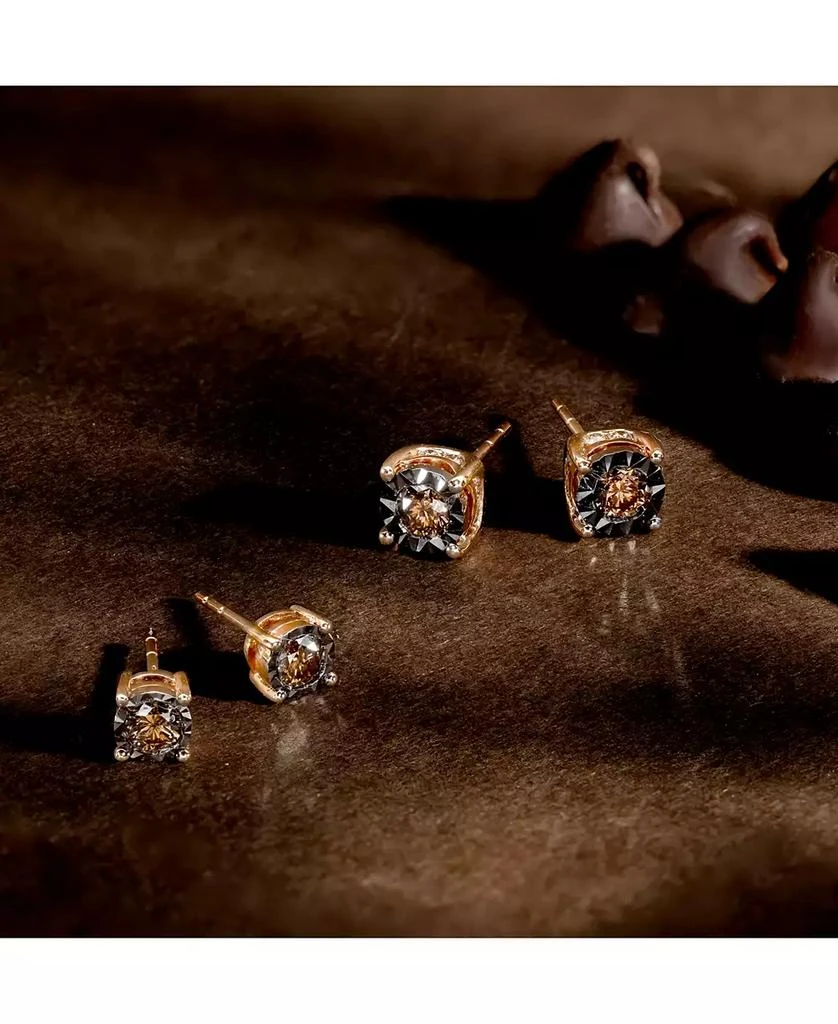 Le Vian Chocolatier® Chocolate Diamond Stud Earrings (1/4 ct. t.w.) in 14k Rose Gold (Also Available in White Gold or Yellow Gold) 4