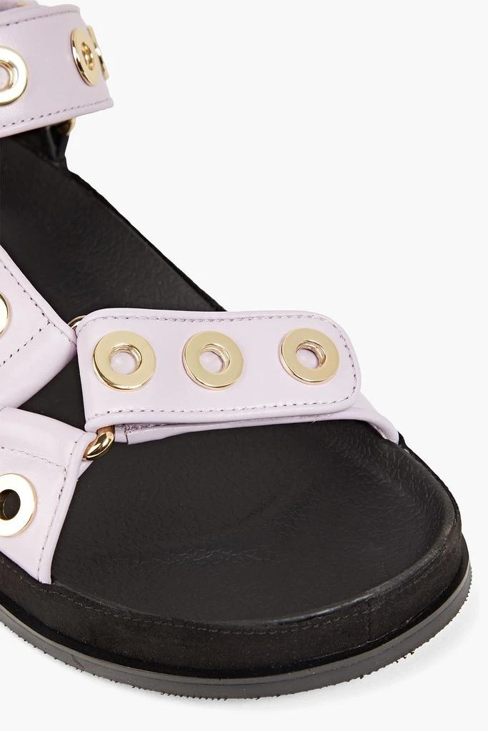 Sandro Eyelet-embellished leather sandals 4