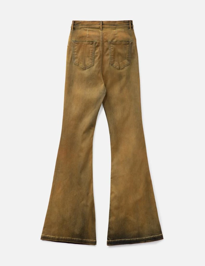 Rick Owens Bolan Bootcut In Orange Wash Stretch Denim 2