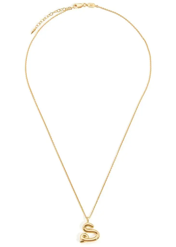 Missoma S initial 18kt gold-plated necklace 1