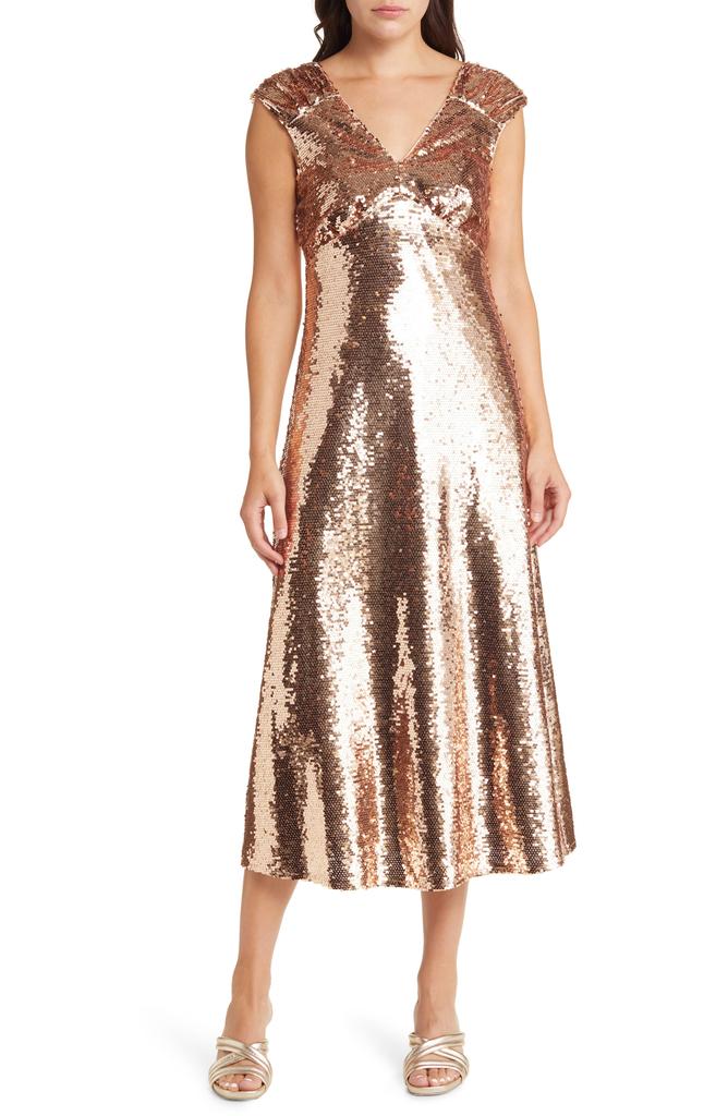 Adelyn Rae Konnie Sequin Midi Dress