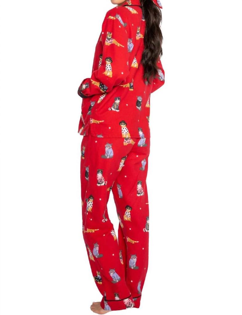 PJ Salvage Pj Salvage - Fluff You Cats Flannels Pajama Set