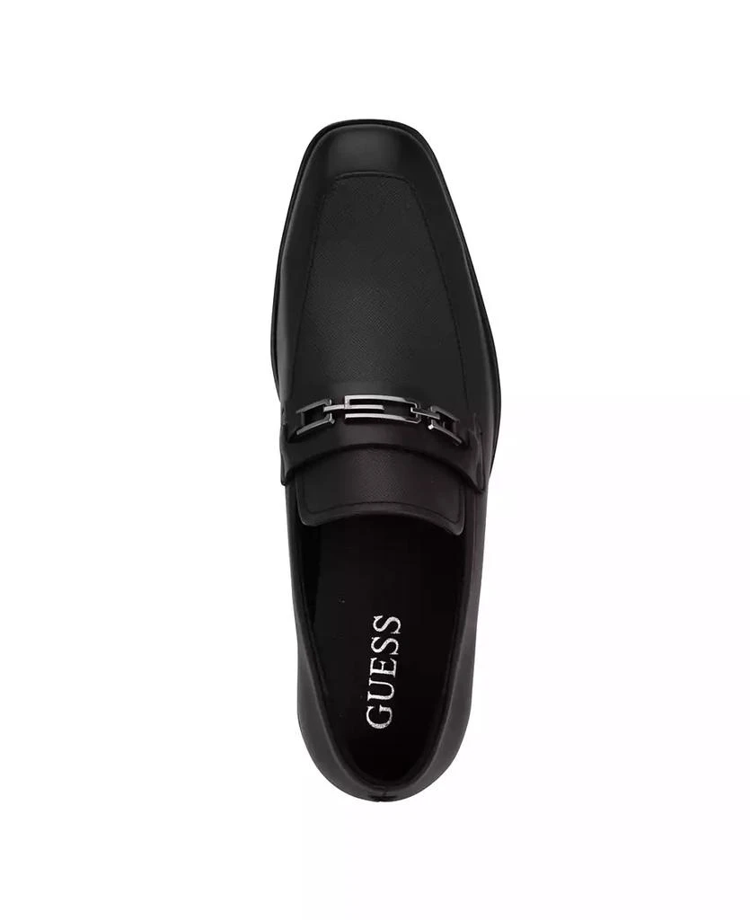 GUESS Men's Hendo Square Toe Slip On Dress Loafers 4