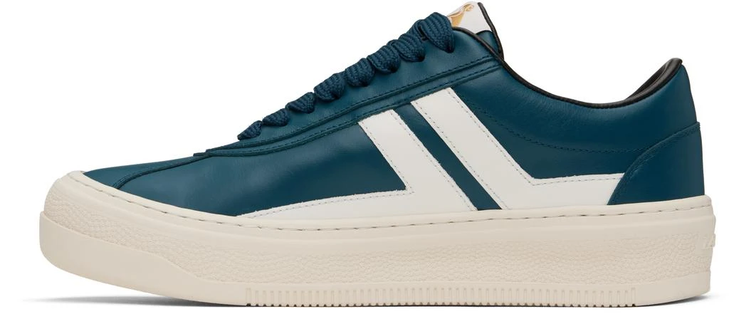 Lanvin Blue 'Lanvin' Cash Leather Sneakers 3