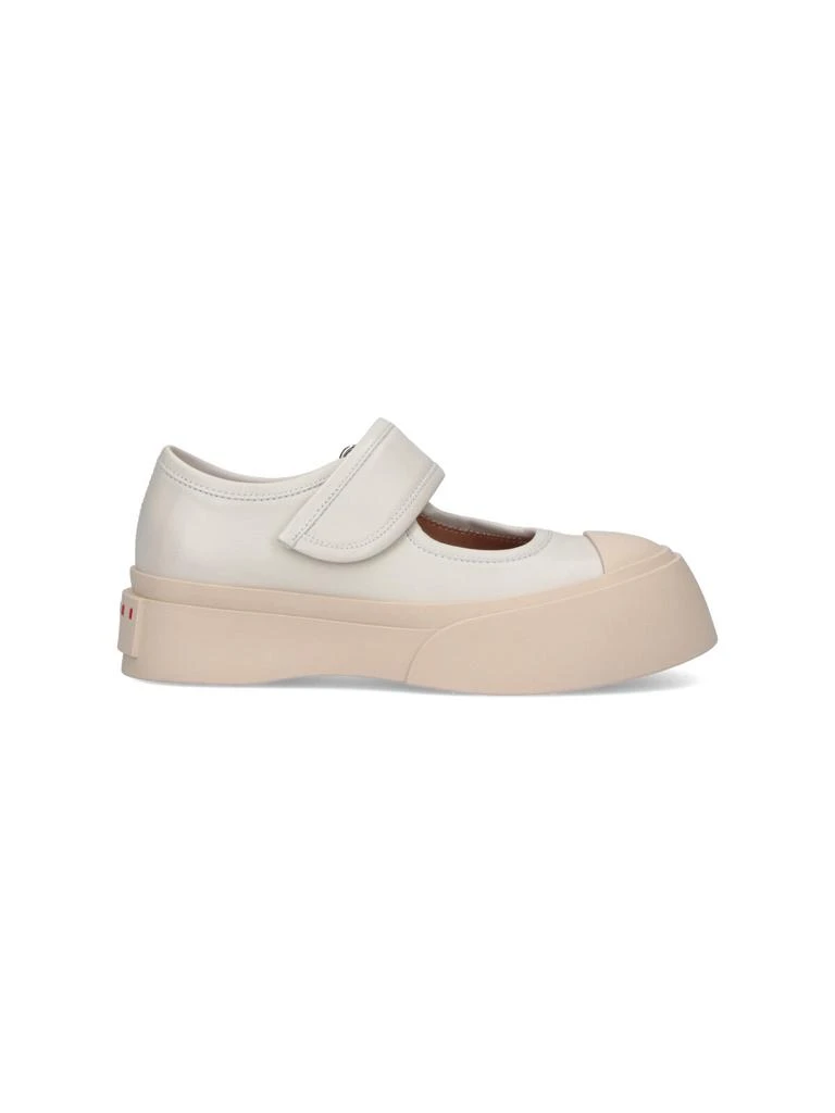 Marni Beige Calfskin Mary Jane Sneakers