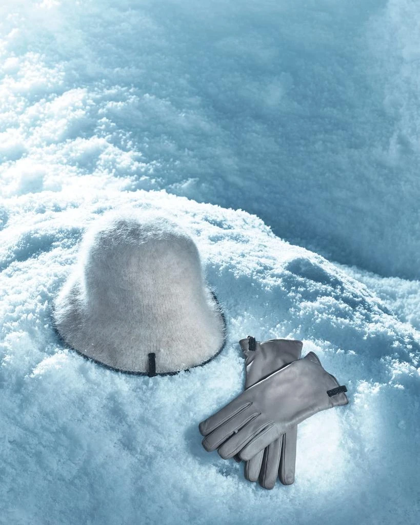 Brunello Cucinelli Leather 
Cashmere Gloves 2