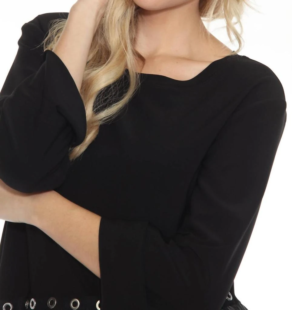 Shop Joseph Ribkoff - Grommet Accent Faux Leather Shift Dress on Sale at  BeyondStyle  Get 85% Off Joseph Ribkoff - Grommet Accent Faux Leather  Shift Dress with Limited-Time Flash Deals, Exclusive