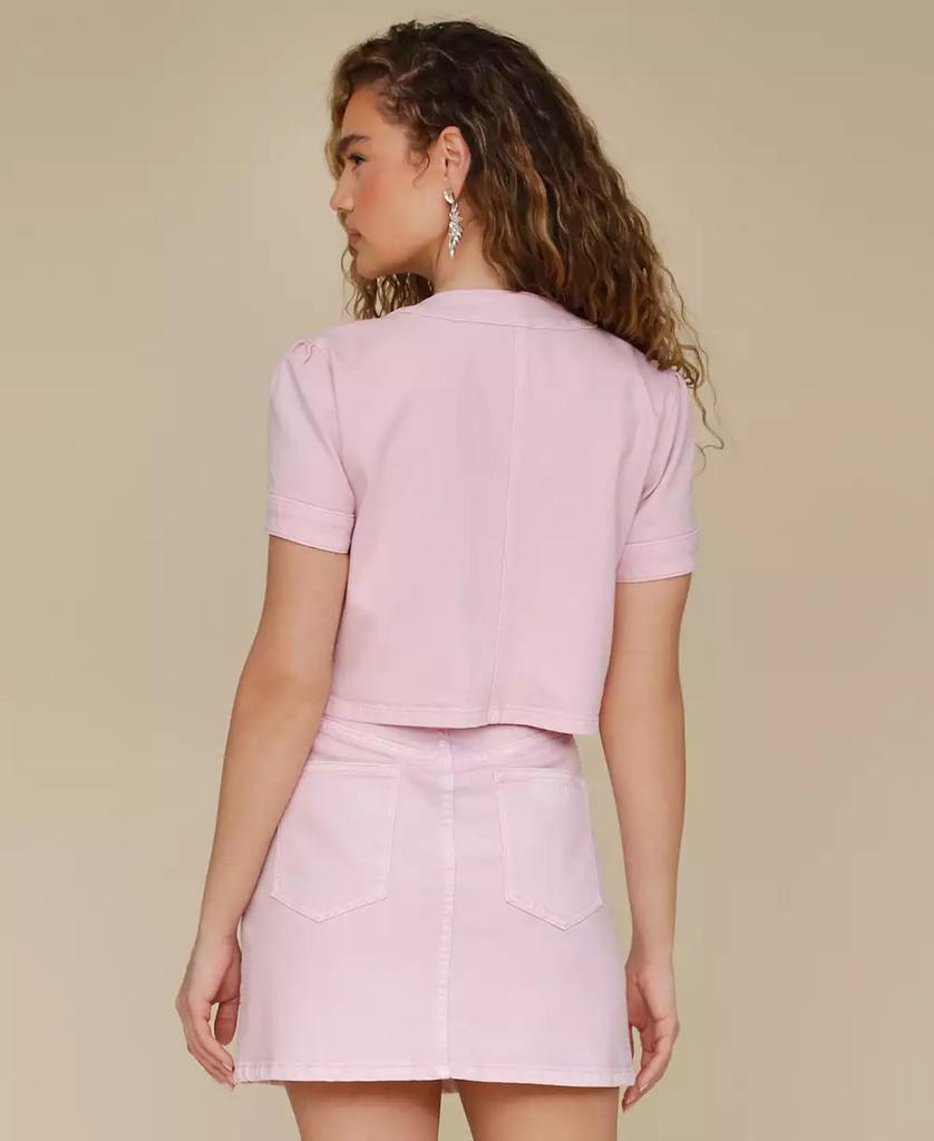 Avec Les Filles Women's Rhinestone-Trim Cropped Top