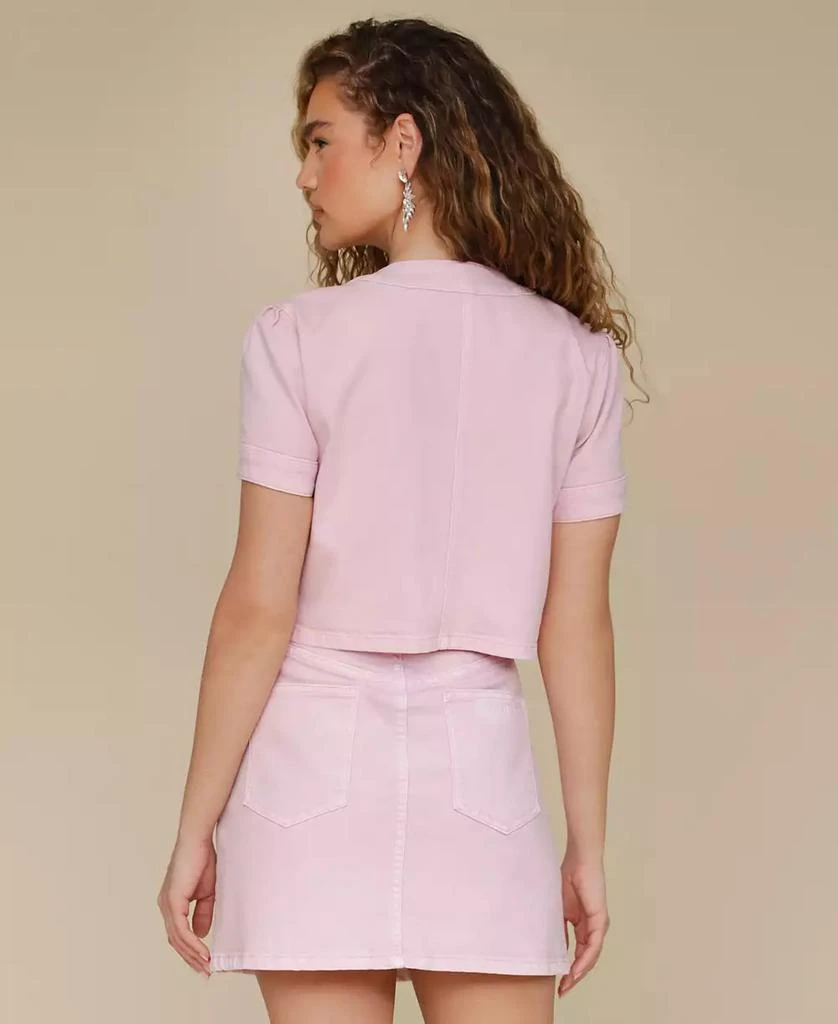 Avec Les Filles Women's Rhinestone-Trim Cropped Top 2
