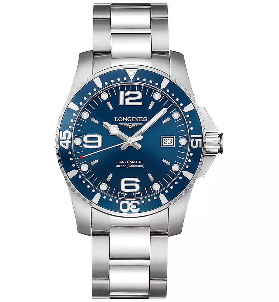 Longines Men's Swiss Automatic HydroConquest Stainless Steel Bracelet Watch 41mm