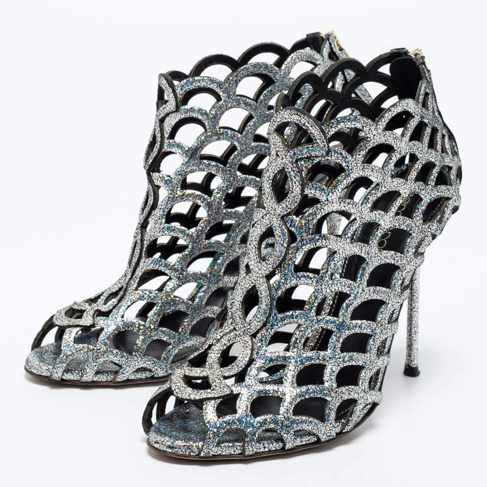 Sergio Rossi Sergio Rossi Multicolor Leather Cut Out Booties Size 36 2