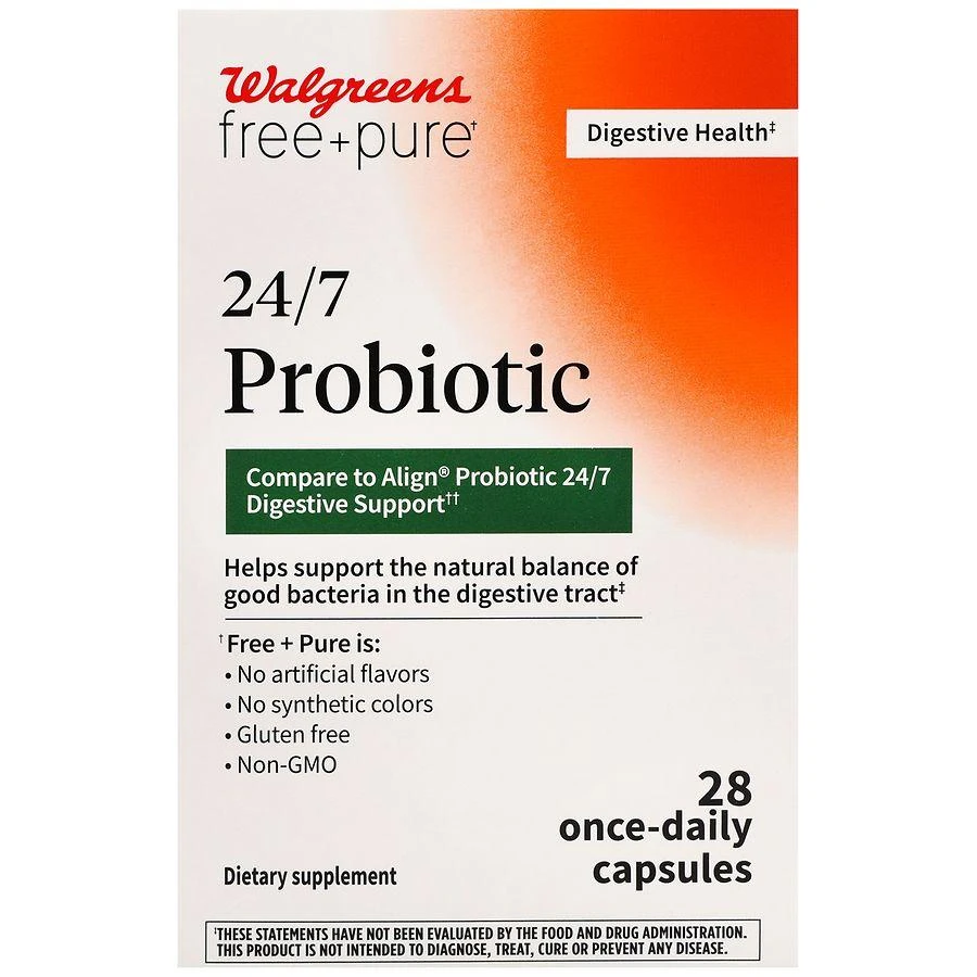 Walgreens Free & Pure 24/7 Probiotic Capsules