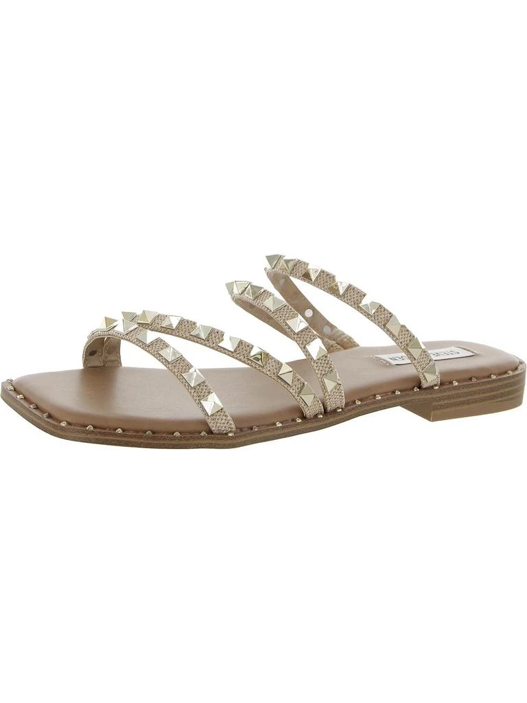 Steve Madden Skyler Womens Square Toe Slip On Flat Sandals 6