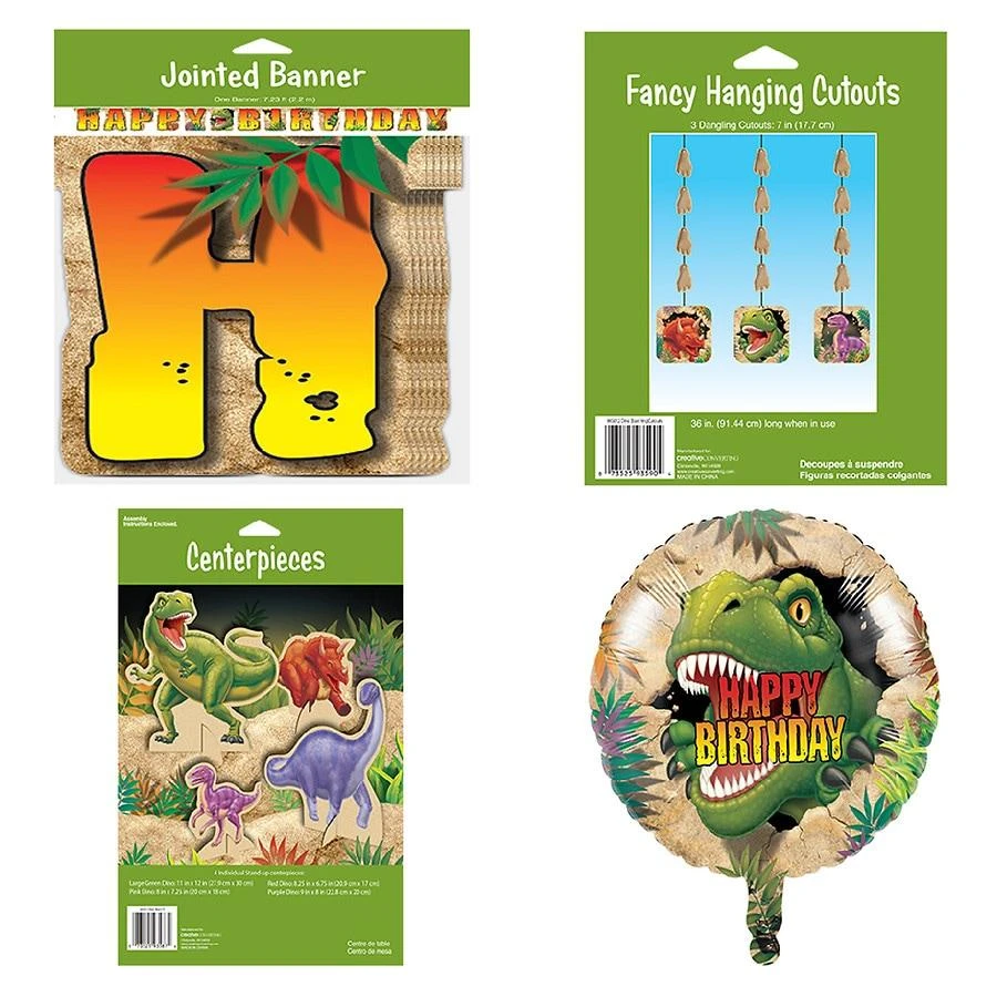 Creative Converting Dinosaur Birthday Party Decorations Kit 2