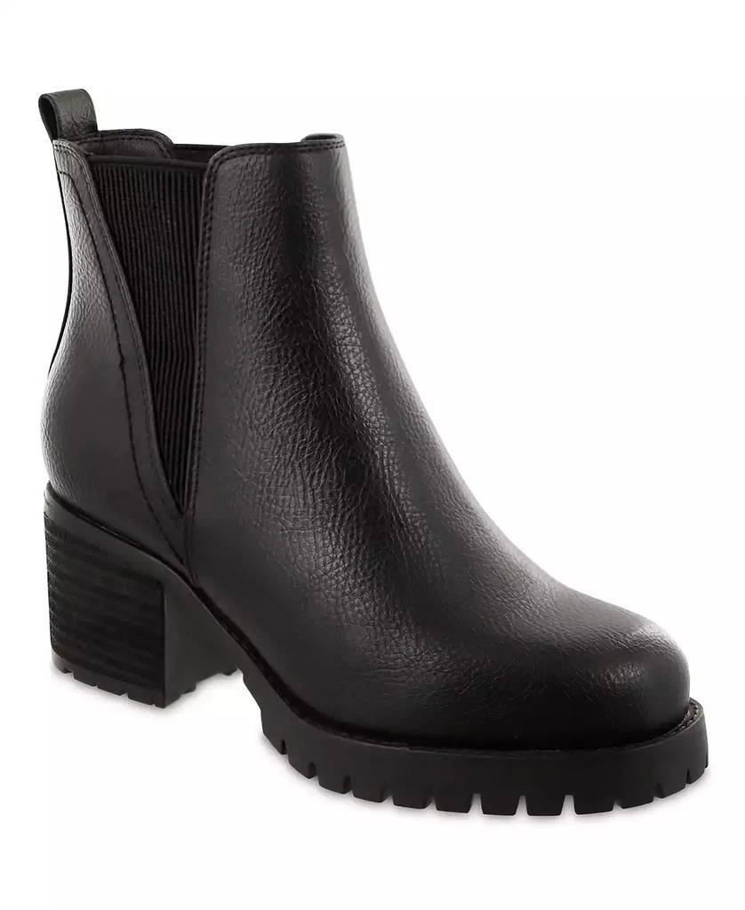 MIA Women's Jody Lug Sole Wide-Width Chelsea Booties 1
