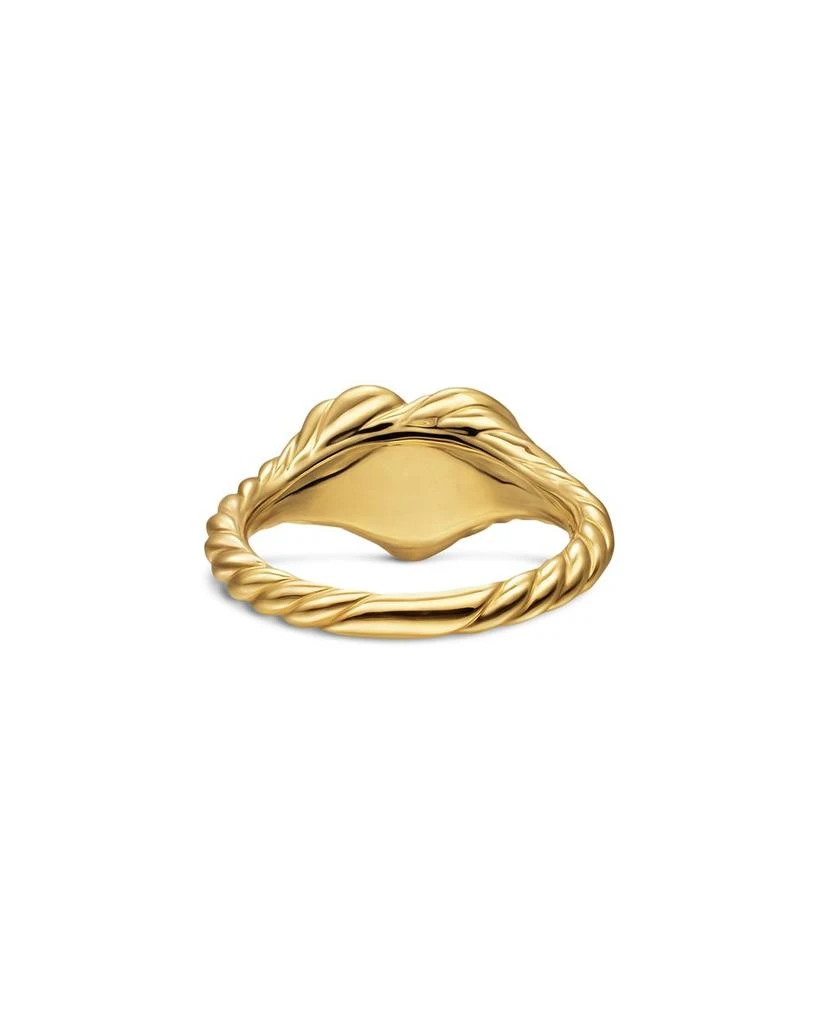 David Yurman Sculpted Cable Heart Pinky Ring in 18K Yellow Gold, 9mm 5