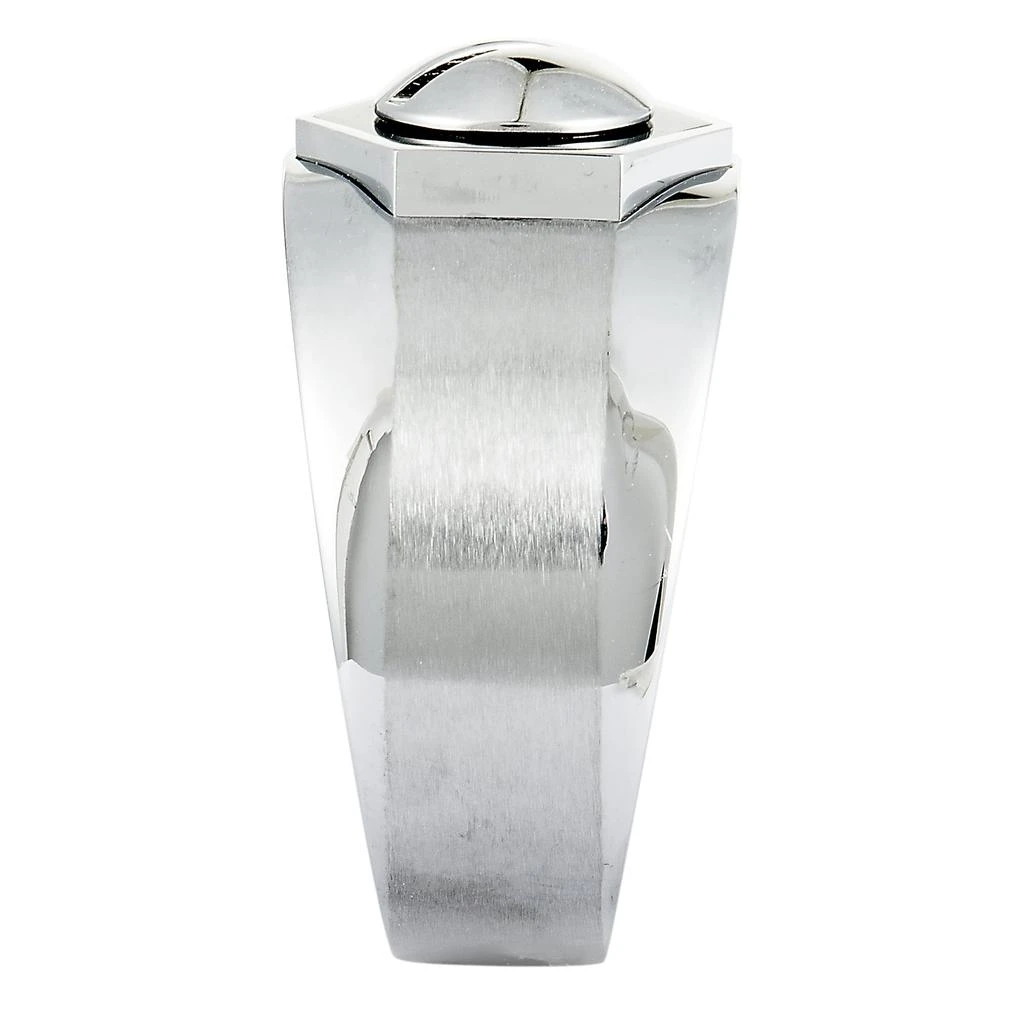 Charriol Rotonde Stainless Steel Black Epoxy Band Ring 3