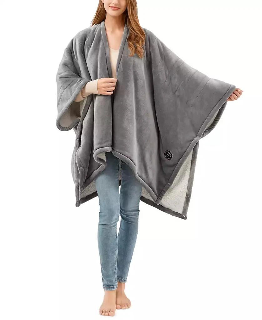 Sharper Image Heated Fleece Snuggle Wrap 1