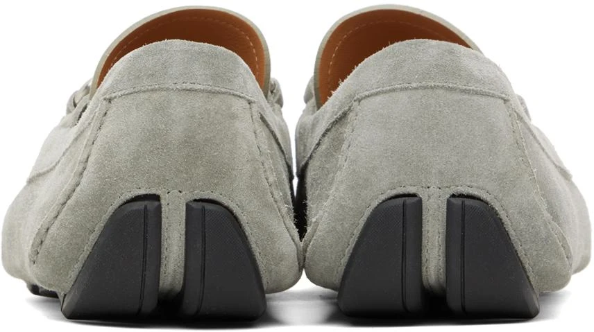Salvatore Ferragamo Gray Gancini Ornament Driver Loafers 2