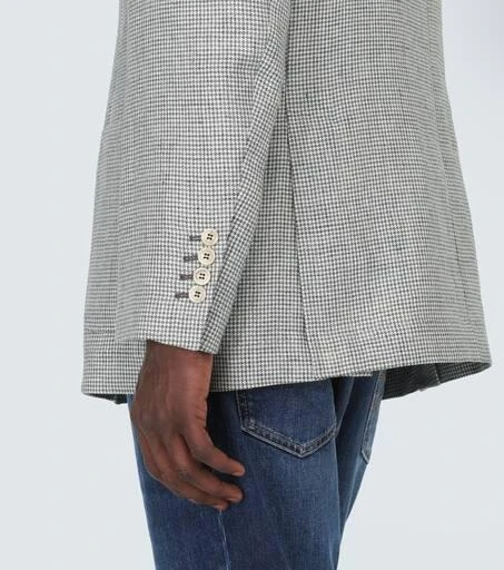 Brunello Cucinelli Houndstooth linen blazer 6