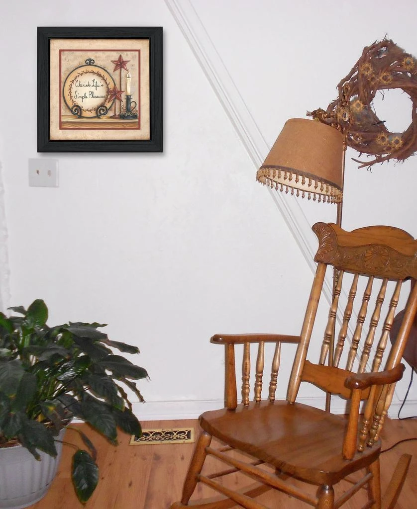 Hivvago Simple Pleasures 5 Black Framed Print Wall Art 4