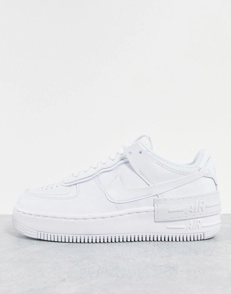 NIKE Nike Air Force 1 Shadow trainers in triple white 1
