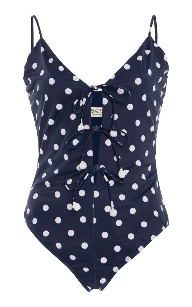 Sea Sea - Pauline Polka-Dot One-Piece Swimsuit - Navy - XS - Moda Operandi 1